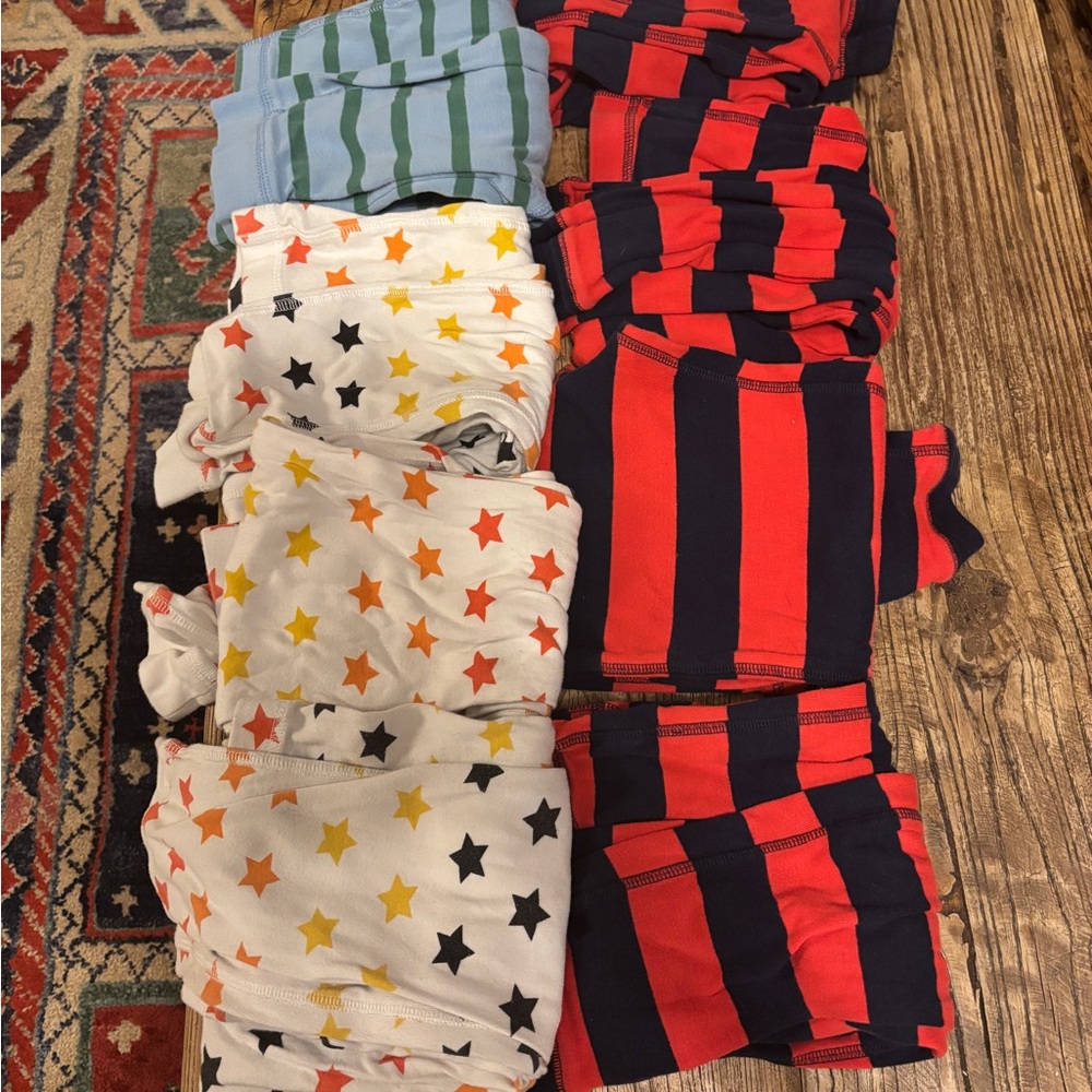 8 pairs of Primary organic cotton pajama pants youth kids size 12